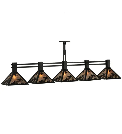 75"L Ducks in Flight 5 LT Island Pendant