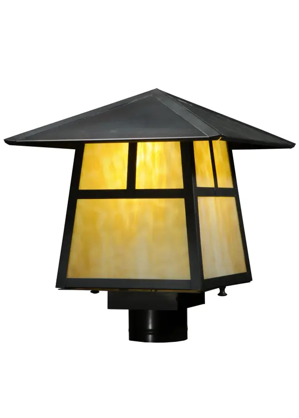 Custom-made from Solid Brass; this handsome post mount is constructed for interior and exterior applications. A stunning Craftsman design statement is captured with a dramatic profile featuring a unique T Mission design. The fixture can be mounted to columns; posts; and decks while providing beautiful ambient lighting in timber frame homes; modern farmhouses; and other spaces from Traverse City; Michigan; to Lake Tahoe; Nevada; to Lake Geneva; Wisconsin. The Beige Art Glass diffuser is enhanced with a frame and hardware featured in a Craftsman Brown finish. The Stillwater T Mission Post Mount is included in our American-made; American-designed; handcrafted Craftsman Signature Series and manufactured in Yorkville; New York. UL and cUL listed for dry; damp; and wet locations. Our Build Your Own Craftsman Signature Series features unlimited combinations of styles; functions; sizes; and finishes. Options include lanterns; pier and post mounts; and deck lights crafted of marine-grade materials like brass and copper with timeless living finishes offered to endure harsh climates.