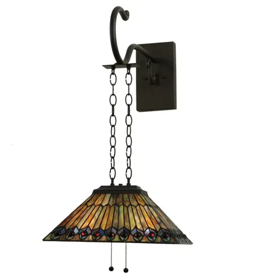 The Tiffany Jeweled Peacock by Meyda Lighting - Image 5