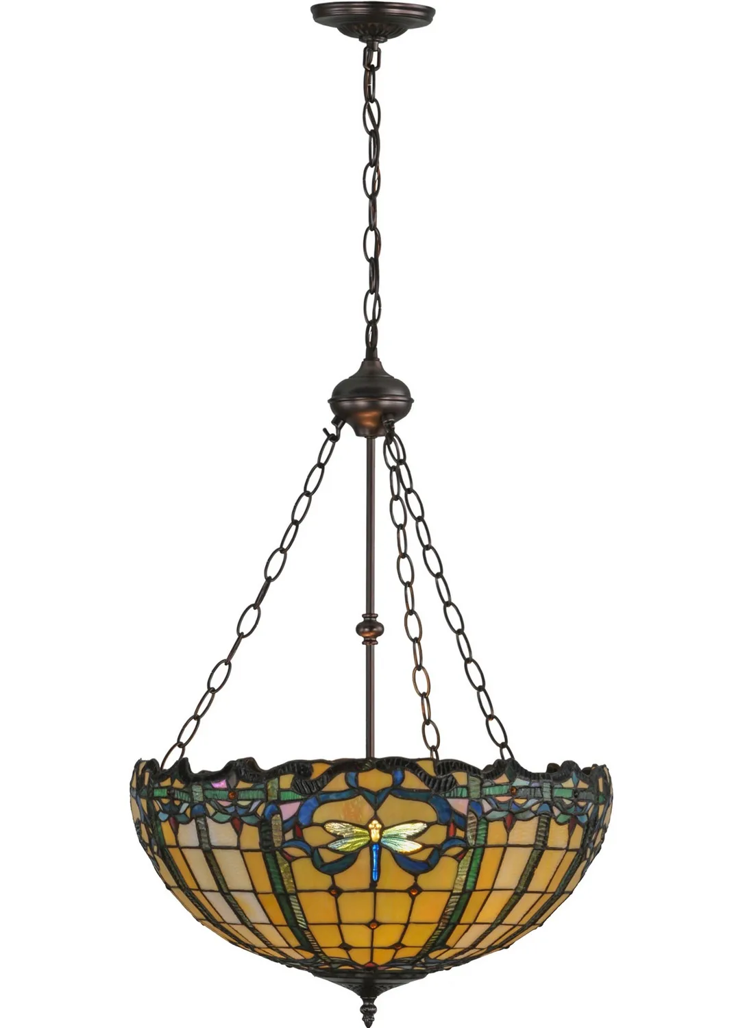 Dragonfly 20" Pendant in Mahogany Bronze