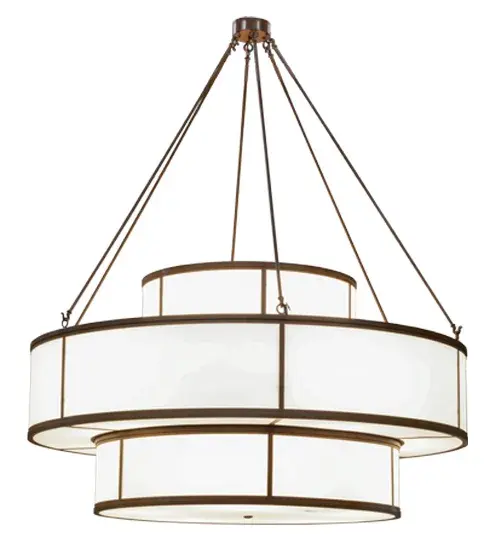 Luscious multi dimensional tiers reveal the clean architectural look of the fixture. Three Statuario Idalight diffusers blend together into a highly fashionable, metropolitan aesthetic that is hard to resist. Clean sophistication features round surfaces and straight lines to enhance a room without overwhelming the interior decor while providing an effective source of light. This pendant is complemented with Rustic Iron finished hardware and delivers perfect illumination for lobbies, foyers, ballrooms and other large spaces. Handcrafted by highly skilled artisans in our 180,000 square manufacturing facility in Yorkville, New York. Available in custom sizes, styles and colors. UL and cUL listed for damp and dry locations. Collection: Jayne Finish: Rustic Iron Glass: Statuario Idalight Width: 66.00" Height: 78.00" Length: 66.00" Weight: 154.00 lb Number of Bulbs: 20 Maximum Wattage: 12.00 W Bulb Type: A19 Bulb Base: GU24 Light Source: LED Material: Steel Country of Origin: USA Safety Listing: Damp Safety Rating: Damp LED - alternate view