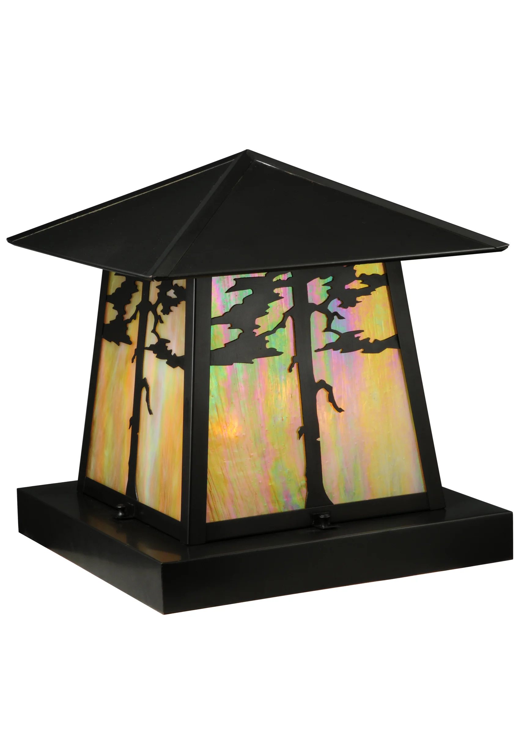Stillwater Four Light Pier Mount in Craftsman Brown