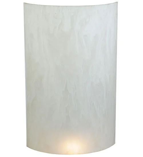 12"W X 19"H X 3.8"D Lens White Swirl Acrylic Shade