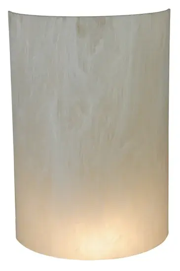 9.5"W X 15"H X 3"D Lens White Swirl Acrylic Shade - alternate view