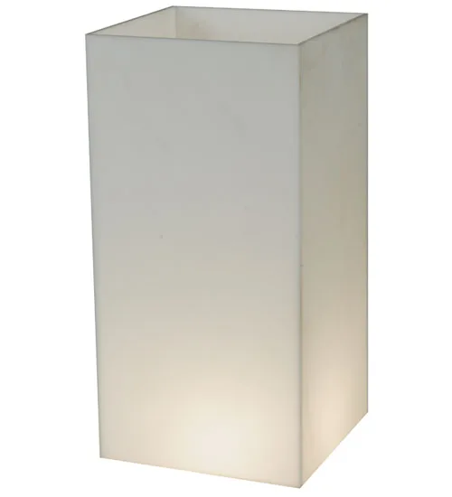 6"Sq X 12"H X 1/8"TK Box White Acrylic Shade