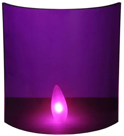 9"W X 9.5"H X 3"D Lens Purple Acrylic Shade - alternate view
