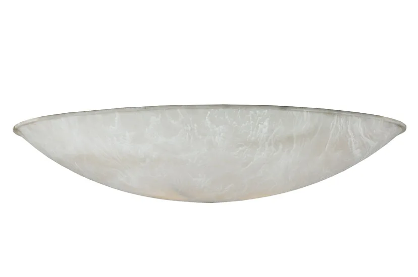 28.5"W X 5"H X 3/16"TK Bowl Alabaster Acrylic Shade