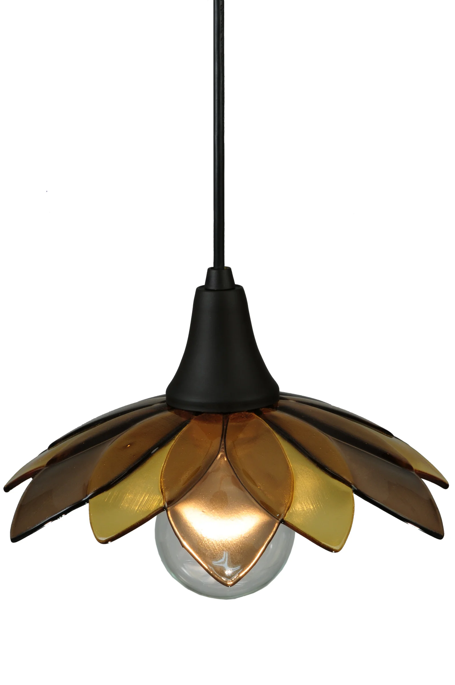 10.5"W Metro Fusion Bodnant Glass Mini Pendant