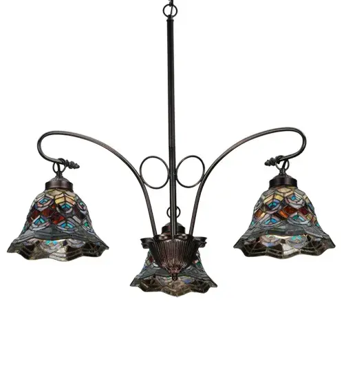 The Tiffany Peacock Feather by Meyda Lighting - Image 6