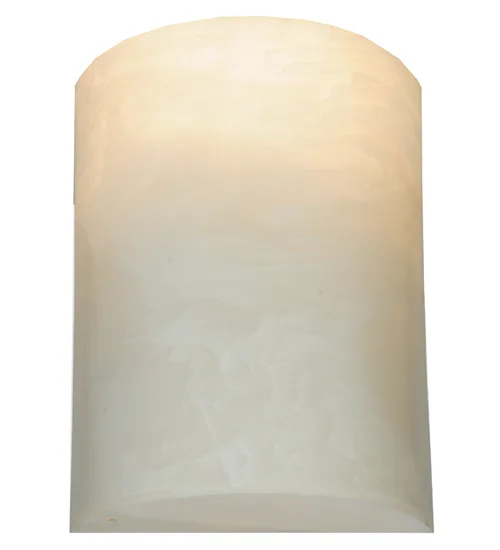 7.5"W X 10"H X 3.5"D Lens White Swirl Acrylic Shade