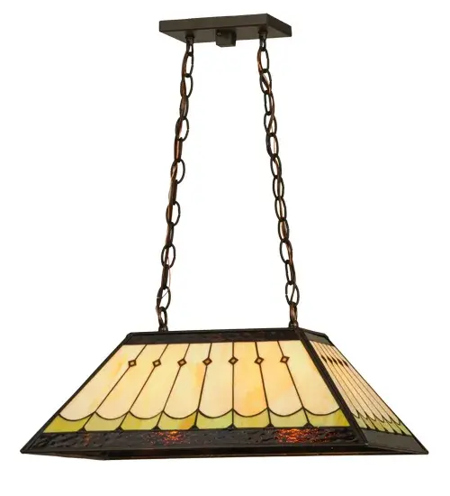 21" Long Scallop Diamond Mission Oblong Pendant - Image 1