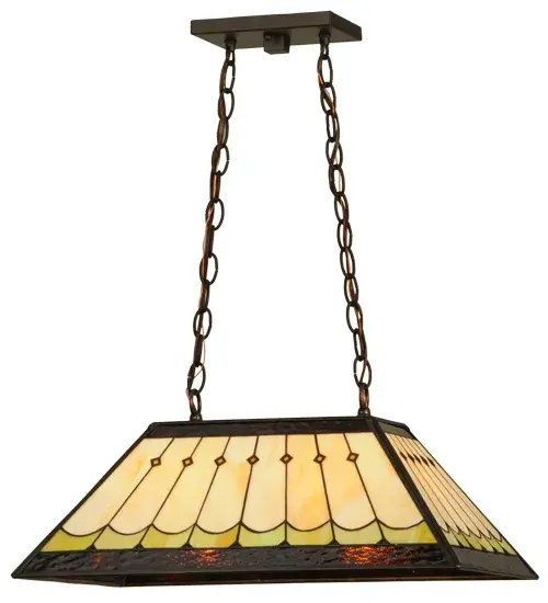 21" Long Scallop Diamond Mission Oblong Pendant - Image 2