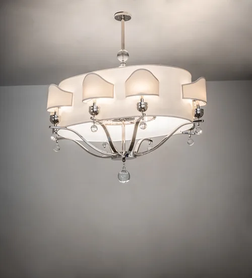 50" Long Helena 8 Arm Oblong Chandelier