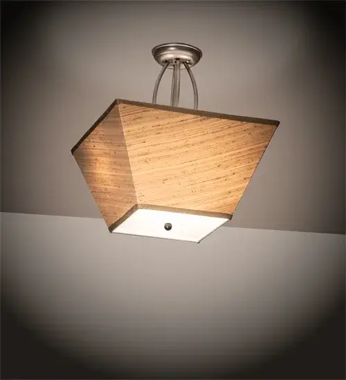 Offering a casual chic look; Cesta evokes an understated; visually appealing Silk Opal pattern fabric shade with a Statuario Idalight diffuser. The attractive fixture features hardware finished in Brushed Nickel. Custom crafted by our artisans in our 180;000 square foot manufacturing facility in Yorkville; New York; in the USA. Options include dimmable energy efficient lamping such as LED; as well as custom sizes; styles and colors. UL and cUL listed for damp and dry locations.