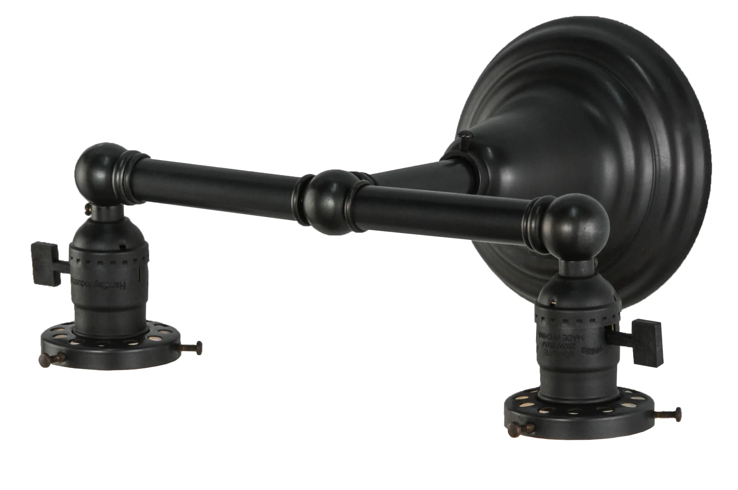 12"W Paddle Socket 2 LT Wall Sconce Hardware