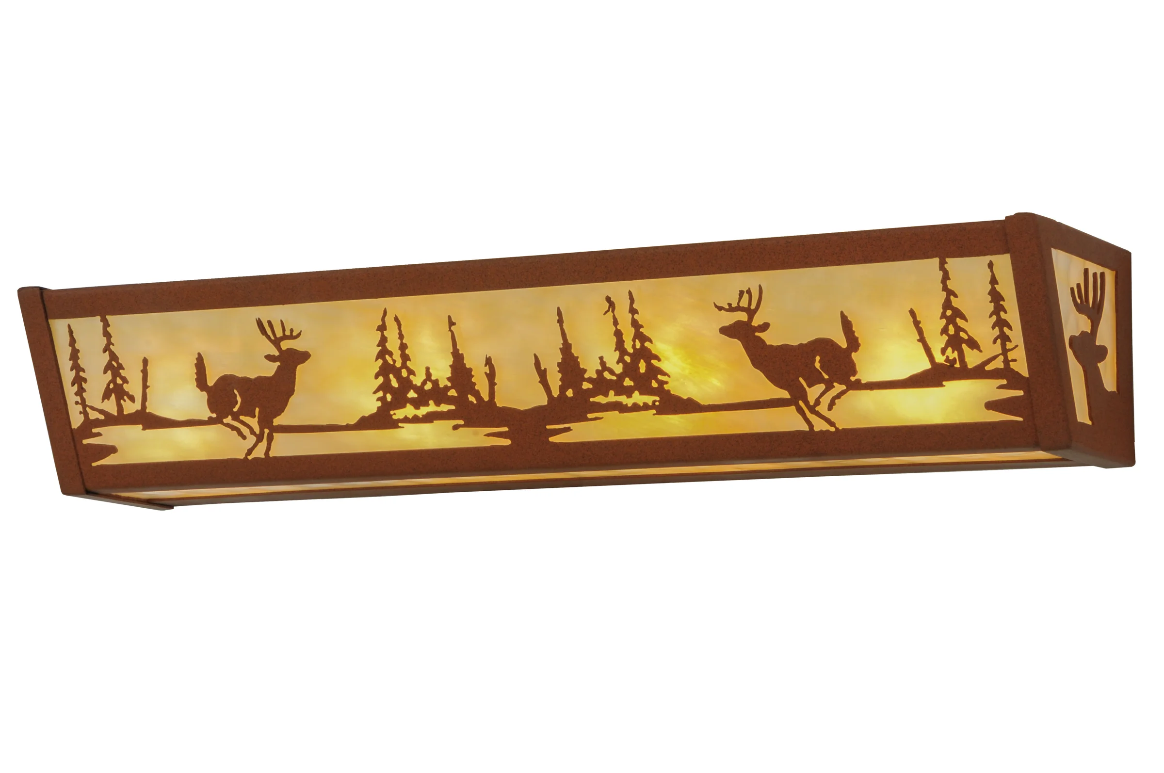 Deer At Lake Four Light Vanity in Earth