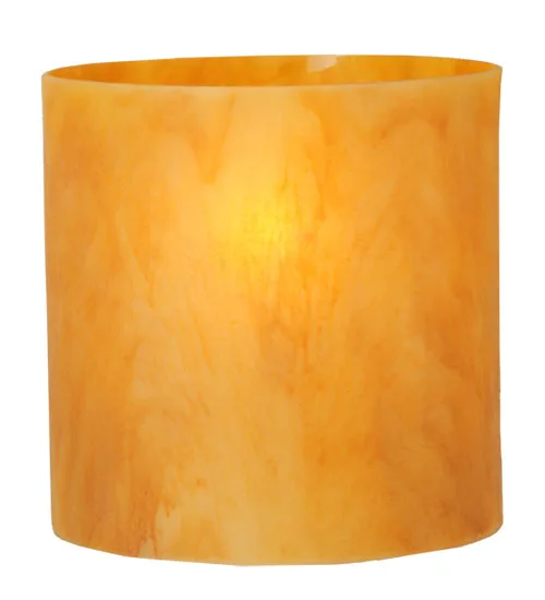 8"W X 8"H X 1/8"TK Cylinder Amber Mica Acrylic Shade
