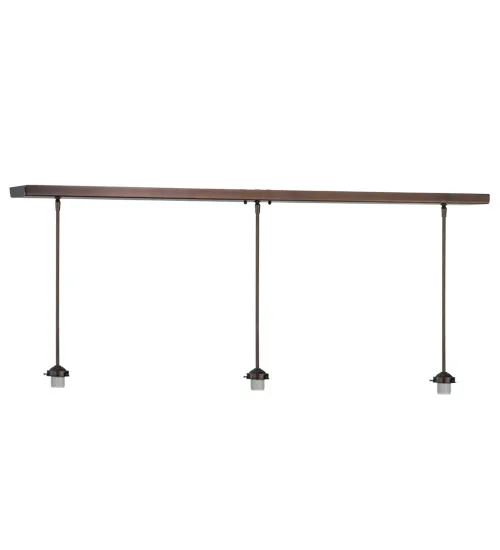 Murano Three Light Ceiling Hanger in Mahogany Bronze