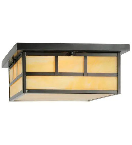 Constructed of Solid Brass; this ceiling fixture features a stunning Craftsman design statement captured with a dramatic Mission-style profile and a Double Bar straight-line design. The Beige Art Glass diffuser is enhanced with a frame and hardware in a Craftsman Brown finish. The ceiling fixture is ideal for illuminating corridors and entryways in timber homes; modern farmhouses; and other spaces. The Hyde Park Double Bar Mission Flush Mount is included in our American-made; American-designed; handcrafted Craftsman Signature Series and manufactured in Yorkville; New York. UL and cUL listed for dry; damp; and wet locations. Our Build Your Own Craftsman Signature Series features unlimited combinations of styles. The collection is called Build Your Own because it is fully configurable and customizable from size and design to finish and lens color. Marine-grade; solid brass; or copper raw materials are utilized to ensure items from the Craftsman Signature Series of outdoor and indoor lighting will stand the test of time; as these premium metals are impervious to most types of oxidation. Hand-applied Patina finishes on brass and copper are sealed with a clear varnish and over time; may require gentle maintenance; such as wax; to delay or reverse the natural living finish attributes indicative of this finishing process. Patina finishes on brass and copper provide strong resistance to fading from sun exposure; will not chip or crack; and will not rust like a steel-framed item in the same conditions. Choose from many style options; or send us your concept today! Call today to learn how to use our website's configuration tool to get an instant item number!