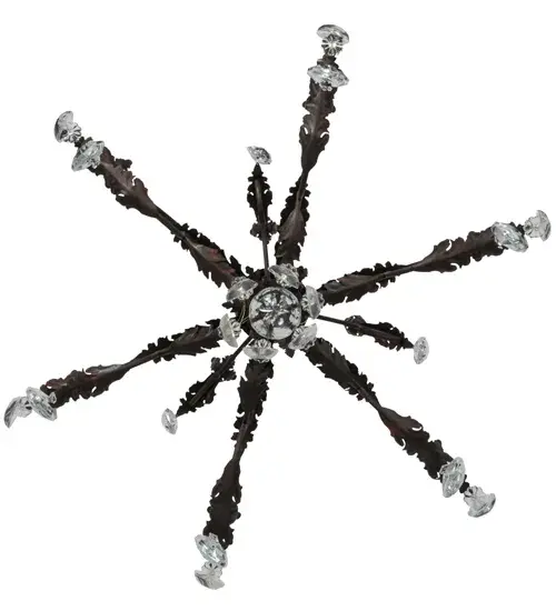 38.5" Wide New Country French 9 Light Chandelier - Image 8