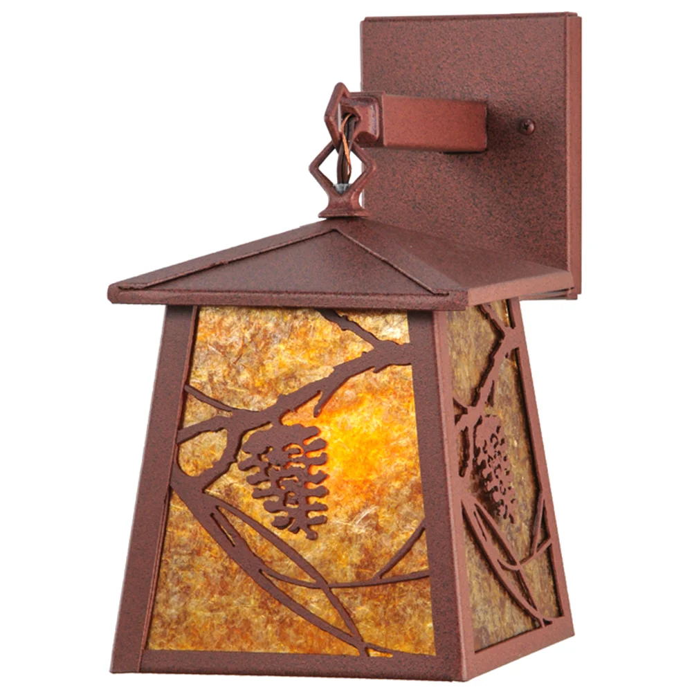 7"W Whispering Pines Lantern Wall Sconce