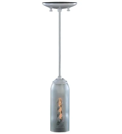5" Wide Coastal Collection Lighthouse Wine Bottle Mini Pendant