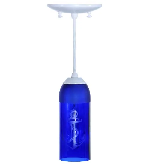 5" Wide Coastal Collection Anchor Wine Bottle Mini Pendant