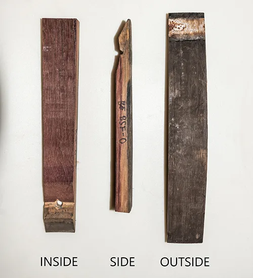 Barrel Stave Finish Natural Burgundy Swatch