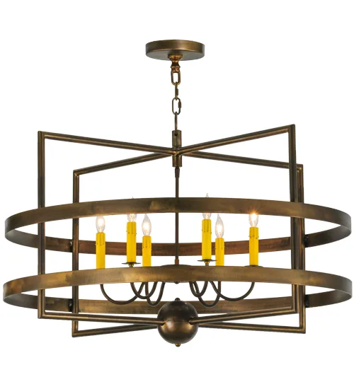 36"W Aldari 6 LT Chandelier