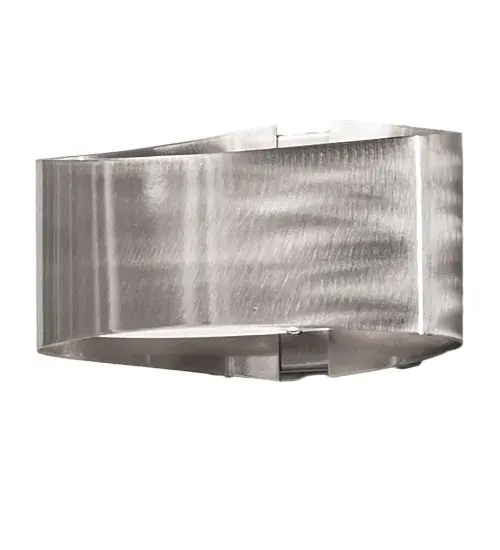 A curvaceous modern wall sconce with a dapper style; this sleek; stylish design features a Clear Coat finish on Raw Steel that wraps around a Contrail Mist Idalight lens for downlighting on surfaces below. Designed with style and functionality in mind; its sophisticated design makes it a standout addition to any room. The striking wall fixture is perfect for fine interiors in homes from Cincinnati; Ohio; St. Paul; Minnesota; to Stockton; California. The Envolver Wall Sconce is included in our American-made; American-designed; handcrafted Modern Lighting Collection; which is manufactured in Yorkville; New York. It is UL and cUL listed for dry and damp locations. - alternate view