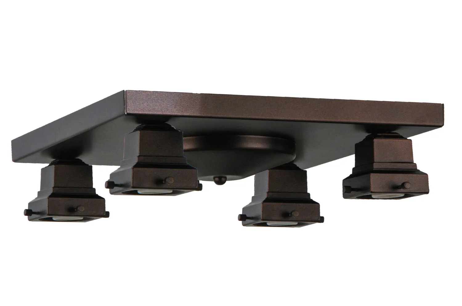 Alcove Four Light Flushmount Hardware in Mahogany Bronze