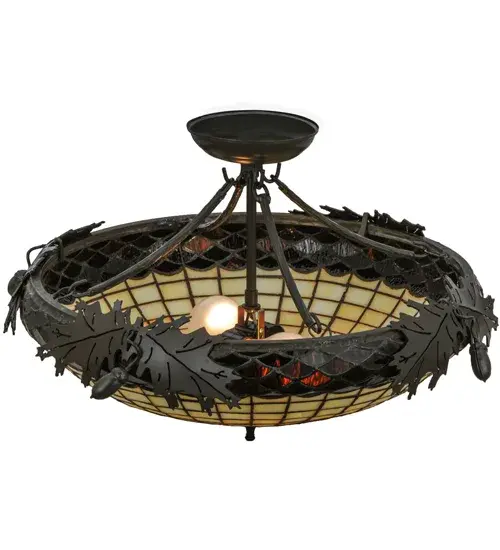 The Meyda Tiffany - Greenbriar Oak by Meyda Lighting - Image 5