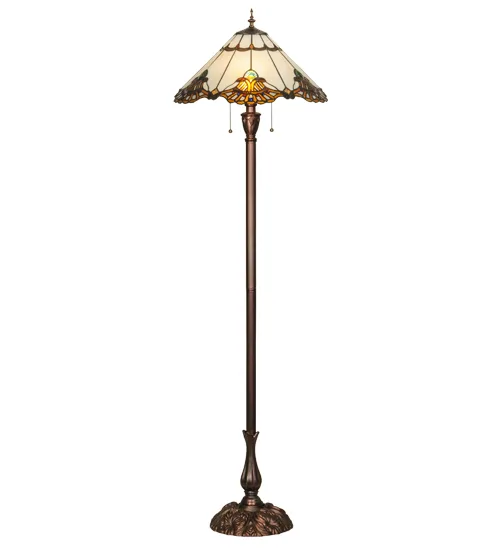 63"H Shell with Jewels Floor Lamp