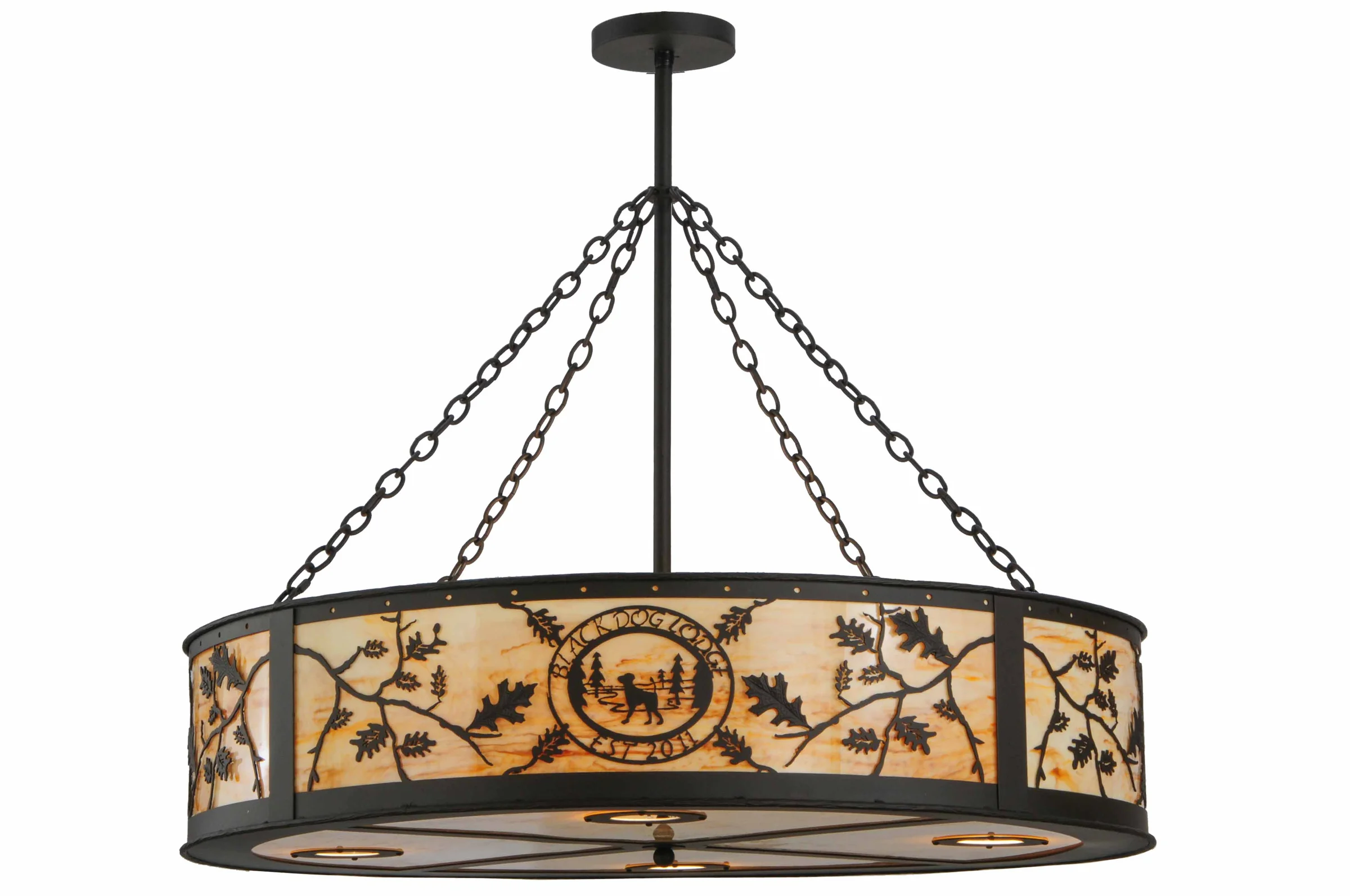 Personalized 13 Light Inverted Pendant in Oil Rubbed Bronze