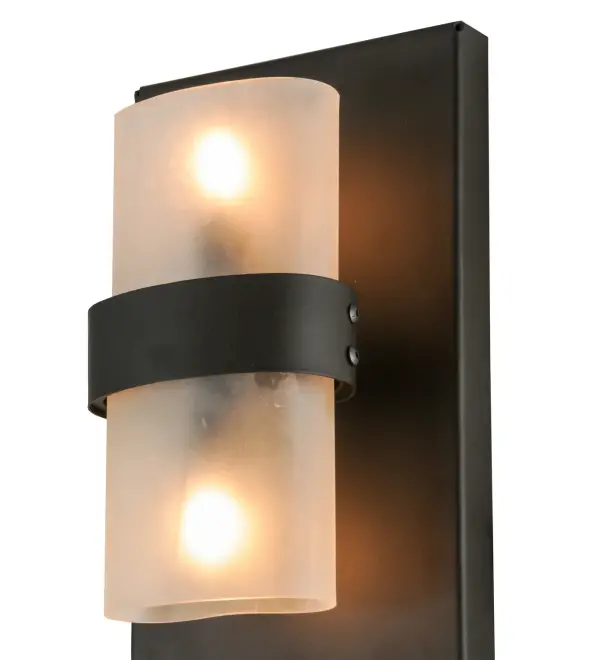 Every Meyda Tiffany item is a unique handcrafted work of art. Natural variations in the wide array of materials that we use to create each Meyda product make every item a masterpiece of its own. Photographs are a general representation of the product. Colors and designs will vary. Collection: Toren Finish: Oil Rubbed Bronze Glass: Clear Frosted Glass Width: 6.00" Height: 40.00" Length: 4.00" Weight: 11.00 lb Extension from Wall: 4.00" Number of Bulbs: 8 Maximum Wattage: 25.00 W Bulb Type: T4 Bulb Base: G9 Material: Steel Country of Origin: USA Safety Listing: Damp Safety Rating: Damp
