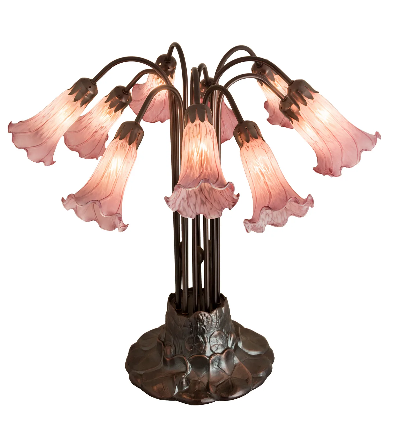 Lavender Ten Light Table Lamp in Mahogany Bronze
