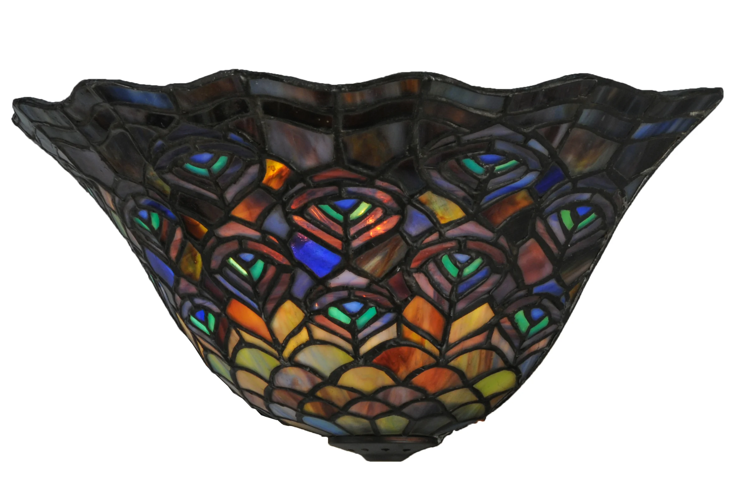 Peacock Feather Wall Sconce in Green/Blue Pbag Purple/Blue Lt Blue Aqua/Green