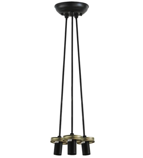 6" Wide Mason Jar 3 Light Pendant Hardware