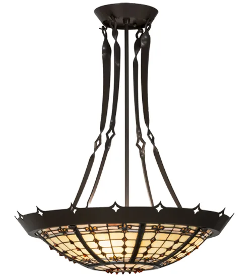 20"W Fleur-de-Lite Inverted Pendant