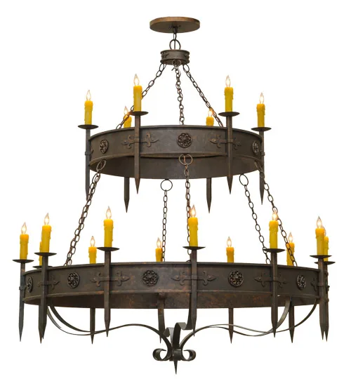 69"W Calandra 18 LT Two Tier Chandelier