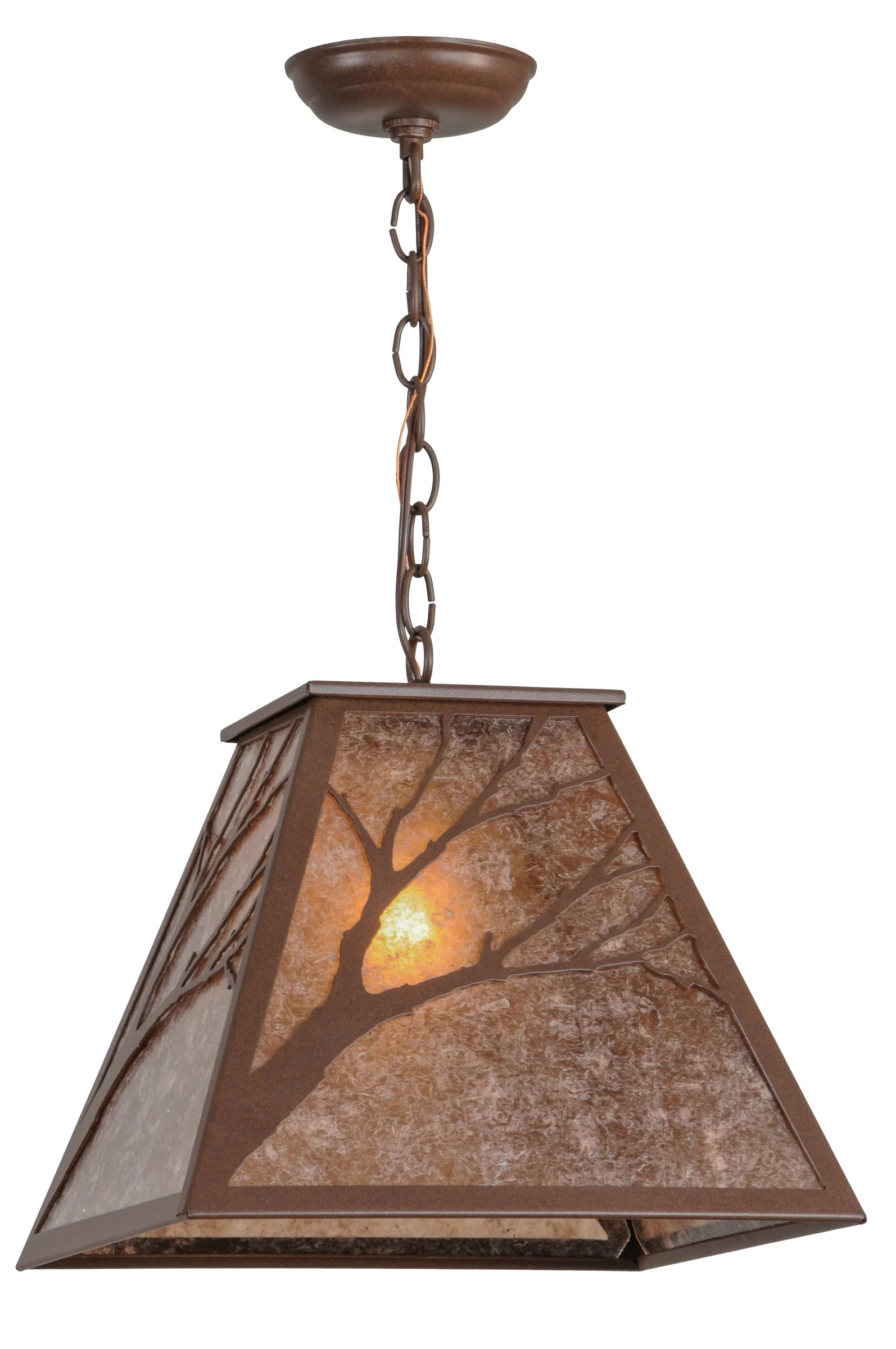 13" Square Branches Pendant