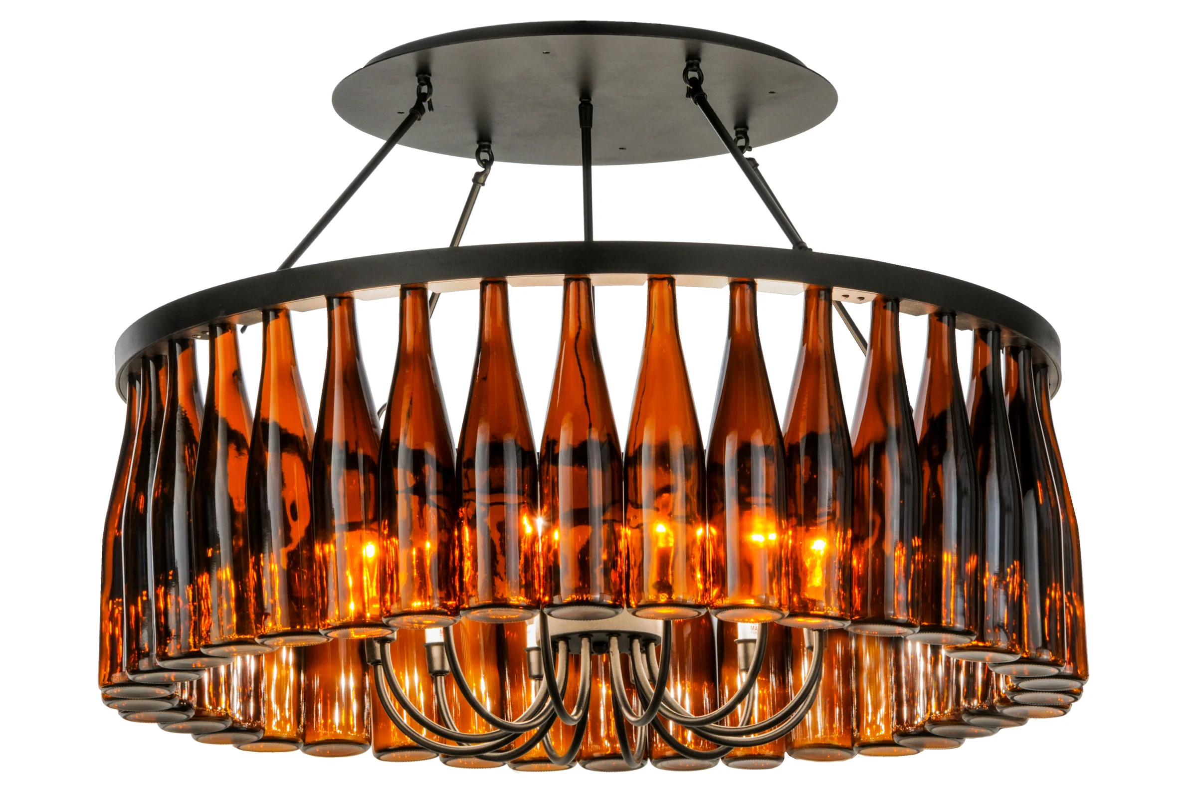 Tuscan Vineyard 12 Light Chandelier in Textured Black