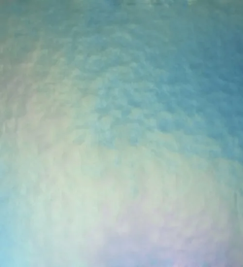 Stained Glass Aqua Blue Transperant Rainbow Irid Swatch
