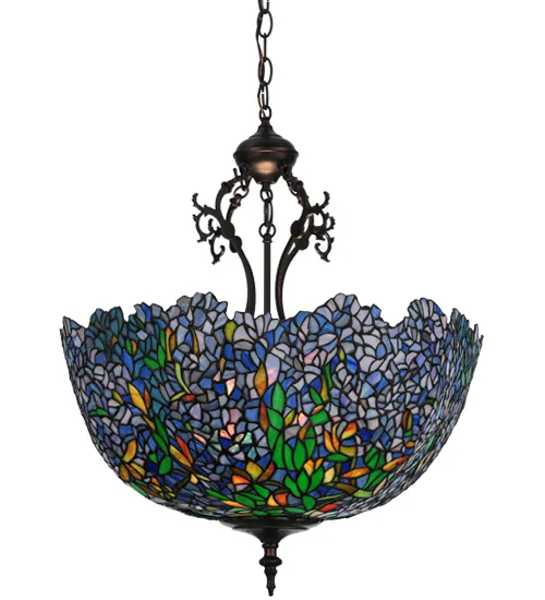 23" Wide Tiffany Laburnum Inverted Pendant