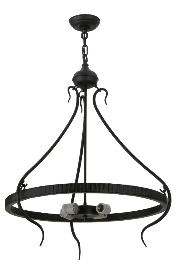 Every Meyda Tiffany item is a unique handcrafted work of art. Natural variations in the wide array of materials that we use to create each Meyda product make every item a masterpiece of its own. Photographs are a general representation of the product. Colors and designs will vary. Collection: Roman Finish: Costello Black Glass: Black Metal Finish Width: 27.00" Height: 39.00" Length: 27.00" Weight: 18.00 lb Number of Bulbs: 4 Maximum Wattage: 60.00 W Bulb Type: A19 Bulb Base: Medium Material: Steel Country of Origin: USA Safety Listing: Damp Safety Rating: Damp