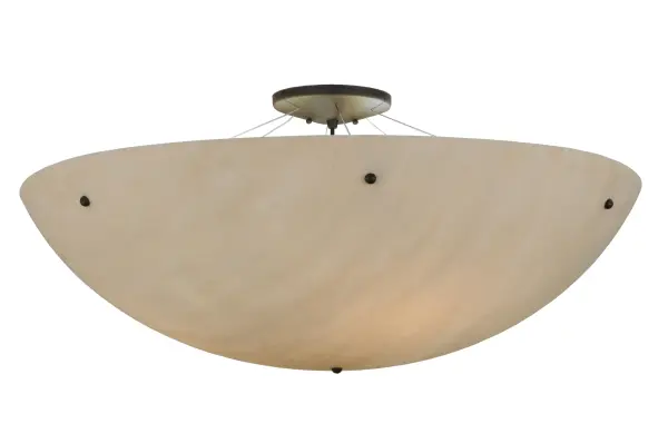 A dramatic centerpiece that will highlight any room, Cypola reveals a stunning Whitestone Idalight in a dome profile which is enhanced with hardware featured in an Oil Rubbed Bronze finish. Handcrafted in the USA, this 36-inch wide ceiling fixture is offered in custom colors, sizes and patterns, and with dimmable LED and standard lamping options. The pendant is UL and cUL listed for damp and dry locations. Collection: Cypola Finish: Oil Rubbed Bronze Glass: Whitestone Idalight Width: 36.00" Height: 15.00" Length: 36.00" Weight: 11.00 lb Extension from Wall: 16.00" Number of Bulbs: 3 Maximum Wattage: 60.00 W Bulb Type: A19 Bulb Base: E26 Material: Steel Country of Origin: USA Safety Listing: Damp Safety Rating: Damp