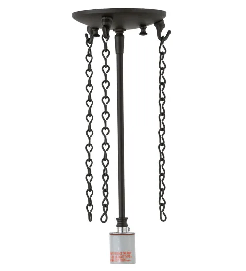 8" Wide Classic 3 Light Pendant Hardware