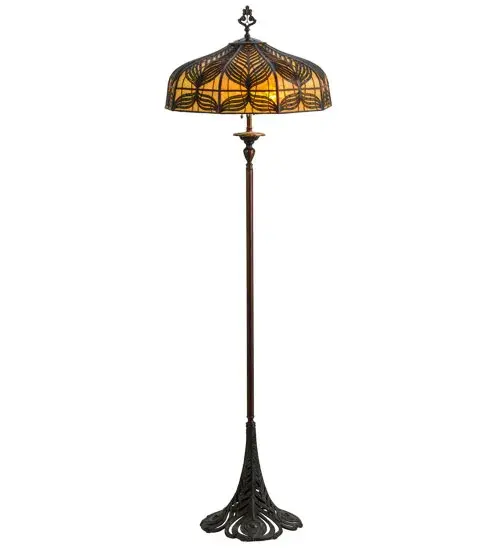 63"H Original Handel Peacock Floor Lamp - Image 1
