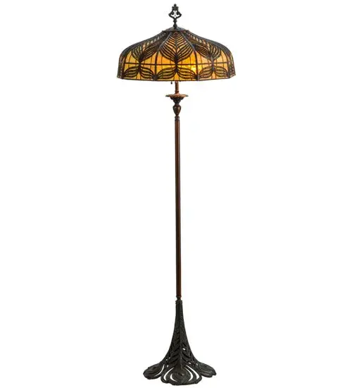 63"H Original Handel Peacock Floor Lamp - Image 2