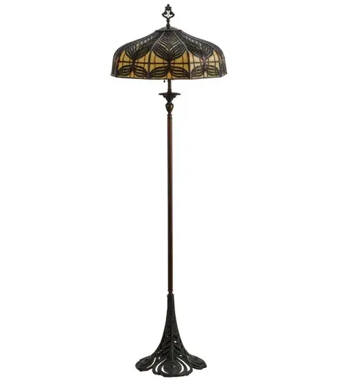 63"H Original Handel Peacock Floor Lamp - Image 3